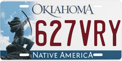 OK license plate 627VRY