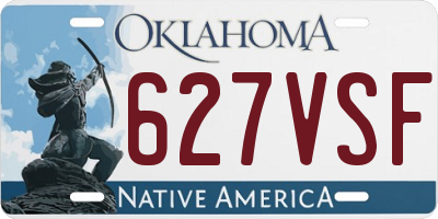 OK license plate 627VSF