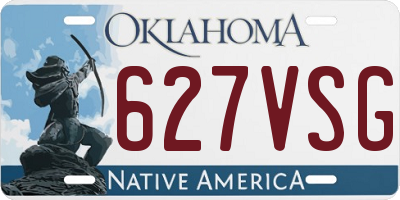 OK license plate 627VSG