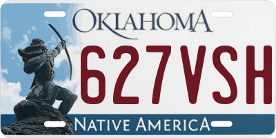 OK license plate 627VSH