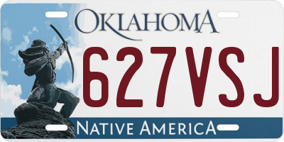 OK license plate 627VSJ
