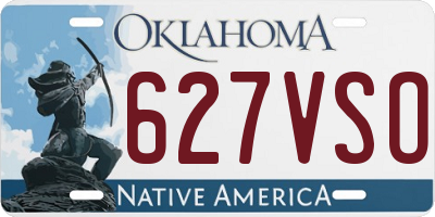 OK license plate 627VSO