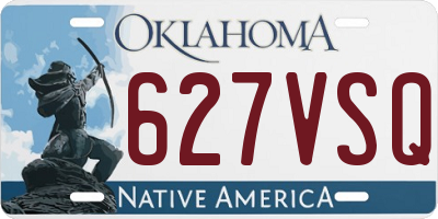 OK license plate 627VSQ