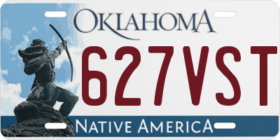 OK license plate 627VST