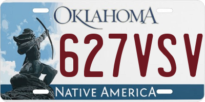 OK license plate 627VSV