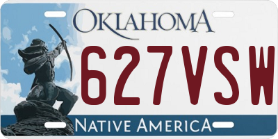 OK license plate 627VSW