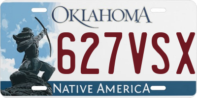 OK license plate 627VSX