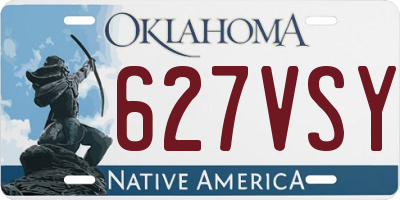 OK license plate 627VSY