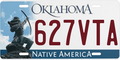 OK license plate 627VTA