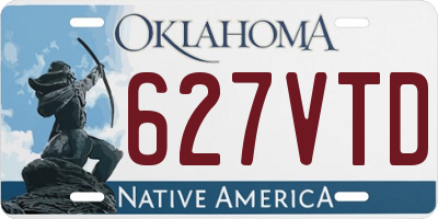 OK license plate 627VTD