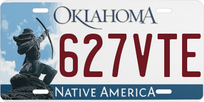 OK license plate 627VTE