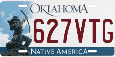 OK license plate 627VTG