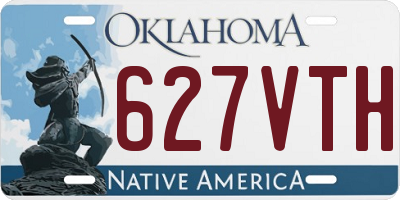 OK license plate 627VTH