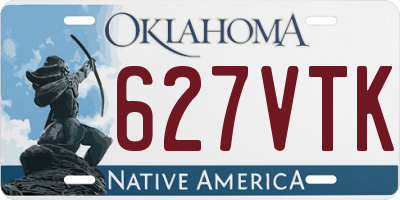 OK license plate 627VTK