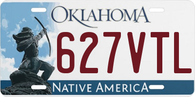 OK license plate 627VTL