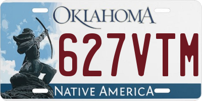 OK license plate 627VTM