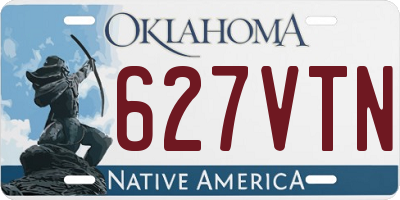 OK license plate 627VTN