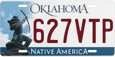 OK license plate 627VTP