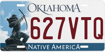 OK license plate 627VTQ