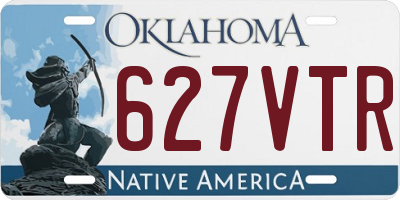 OK license plate 627VTR