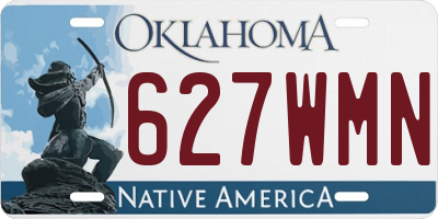 OK license plate 627WMN