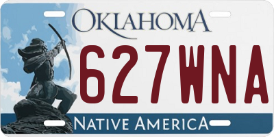 OK license plate 627WNA