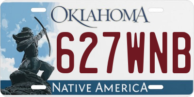 OK license plate 627WNB