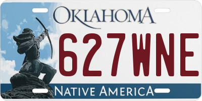 OK license plate 627WNE