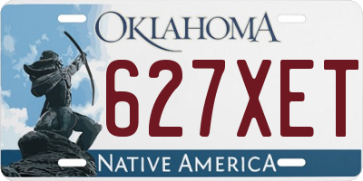 OK license plate 627XET