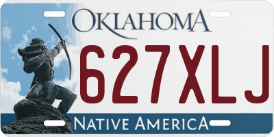 OK license plate 627XLJ