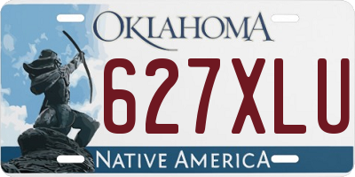 OK license plate 627XLU