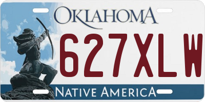 OK license plate 627XLW