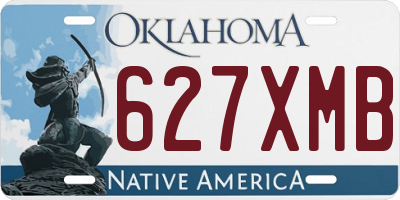 OK license plate 627XMB