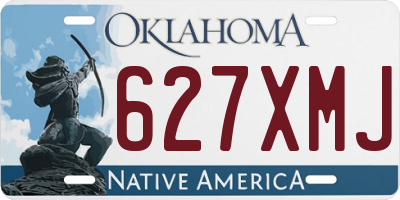 OK license plate 627XMJ