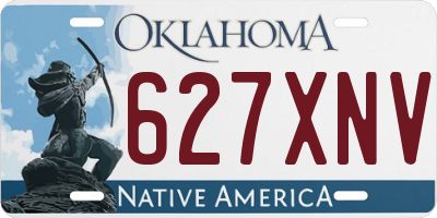 OK license plate 627XNV