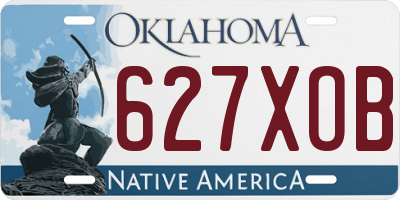 OK license plate 627XOB