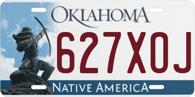 OK license plate 627XOJ