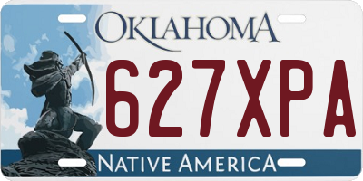 OK license plate 627XPA
