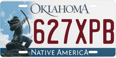 OK license plate 627XPB