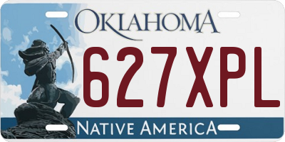OK license plate 627XPL