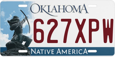 OK license plate 627XPW