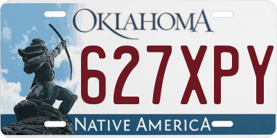OK license plate 627XPY