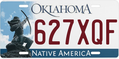 OK license plate 627XQF