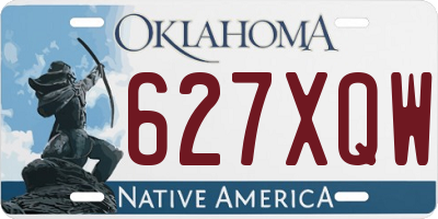 OK license plate 627XQW