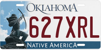 OK license plate 627XRL