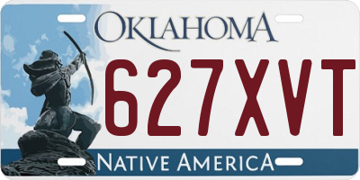 OK license plate 627XVT