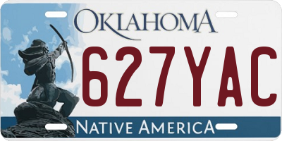OK license plate 627YAC