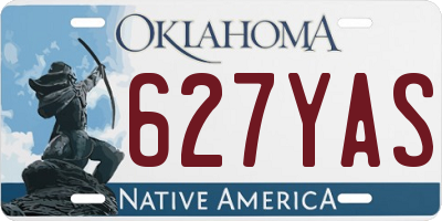OK license plate 627YAS