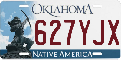 OK license plate 627YJX