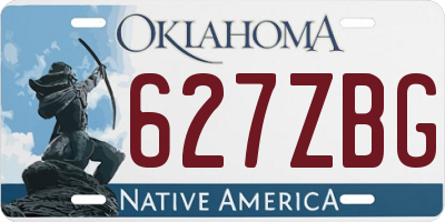 OK license plate 627ZBG